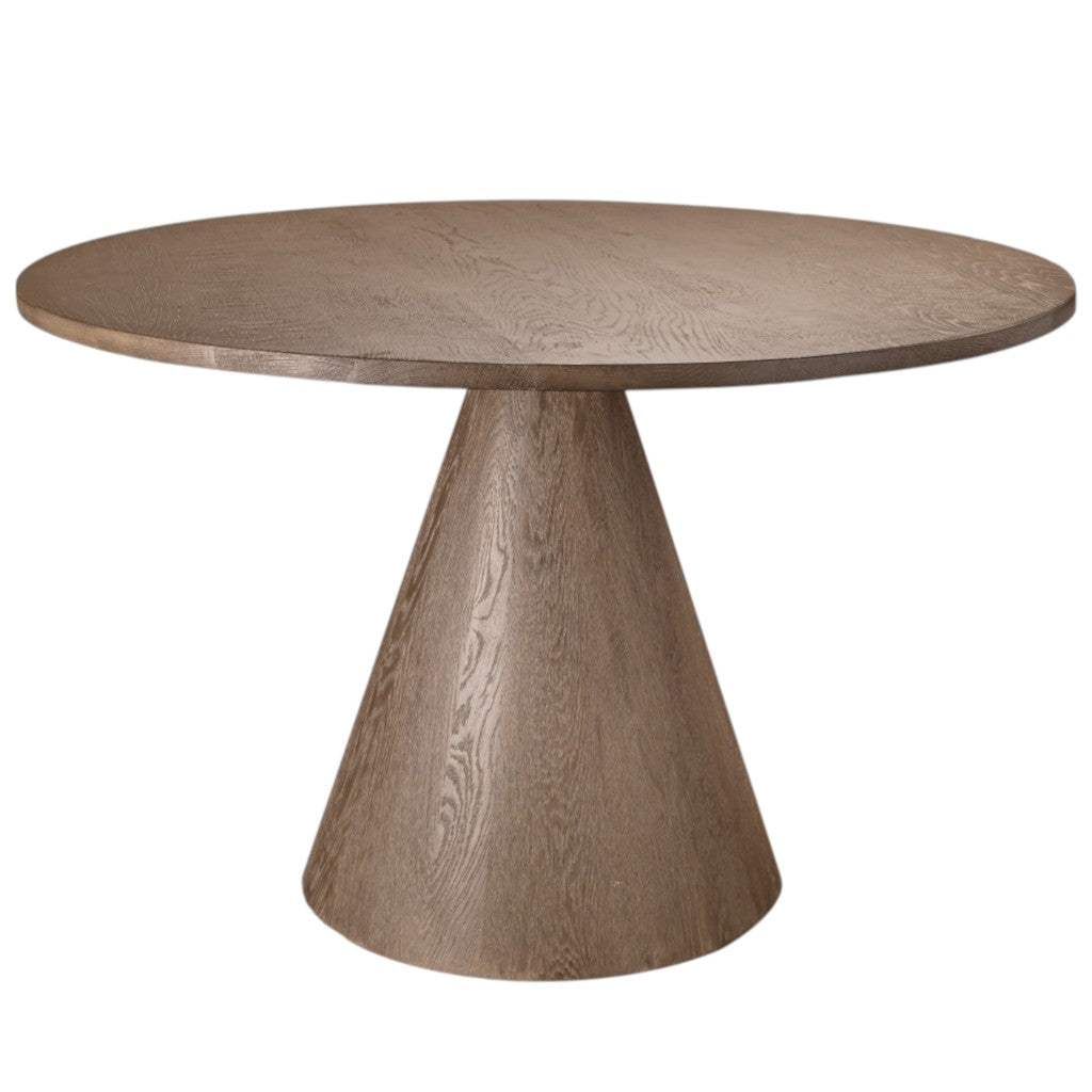 48" Natural Solid Wood Pedestal Base Round Top Dining Table - HomeRoots - Flyclothing LLC