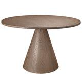 48" Natural Solid Wood Pedestal Base Round Top Dining Table - HomeRoots - Flyclothing LLC
