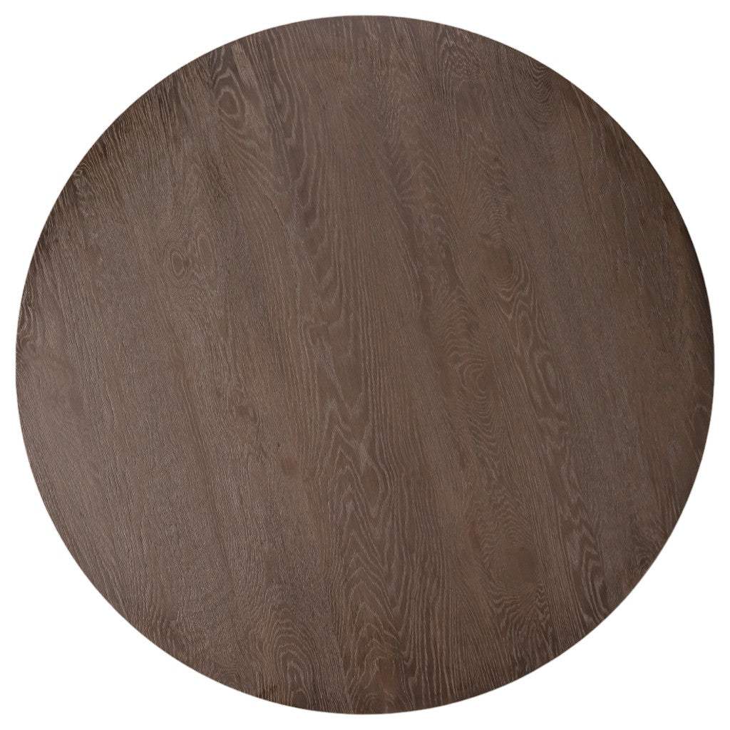 48" Natural Solid Wood Pedestal Base Round Top Dining Table - HomeRoots - Flyclothing LLC