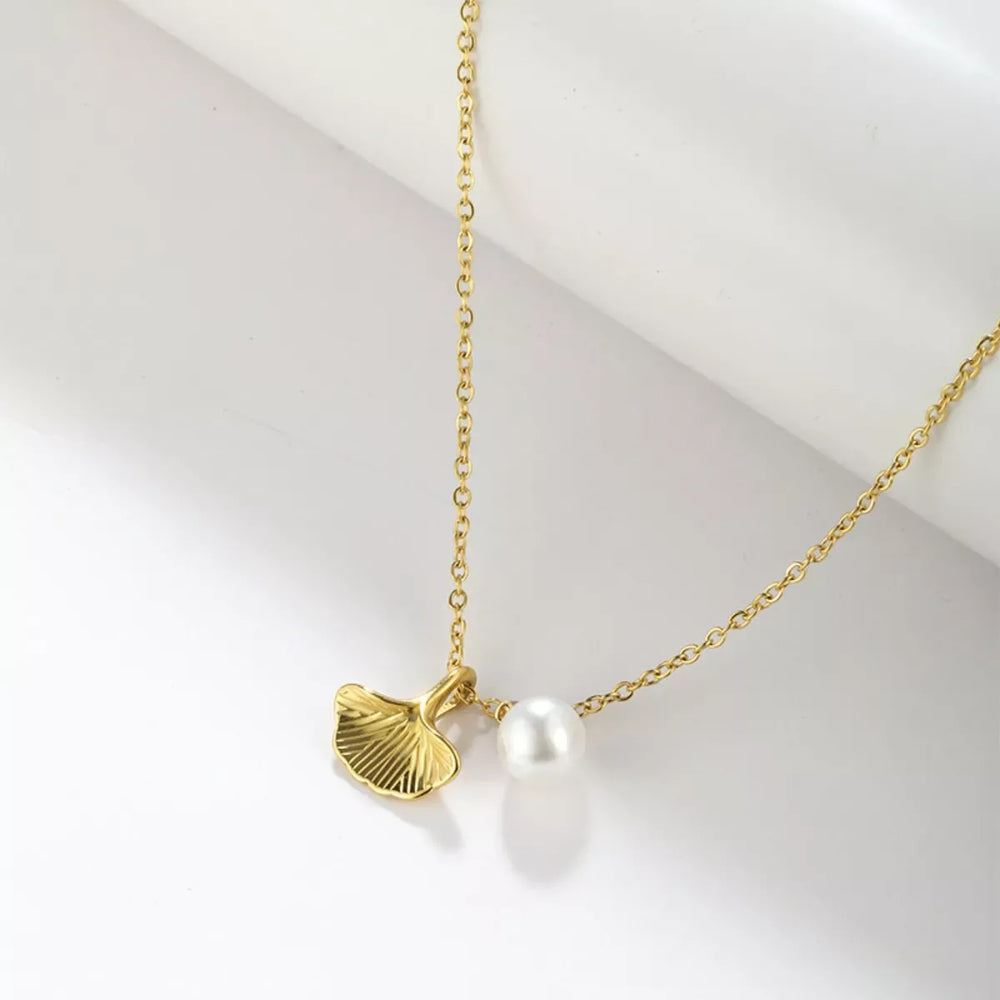 Pearl & Shell Pendant Necklace - Trendsi - Flyclothing LLC