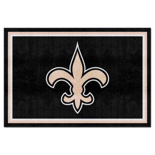 New Orleans Saints 5ft. x 8 ft. Plush Area Rug - New Orleans Saints