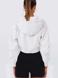 Zip Up Long Sleeve Hooded Cropped Jacket - Trendsi - Flyclothing LLC
