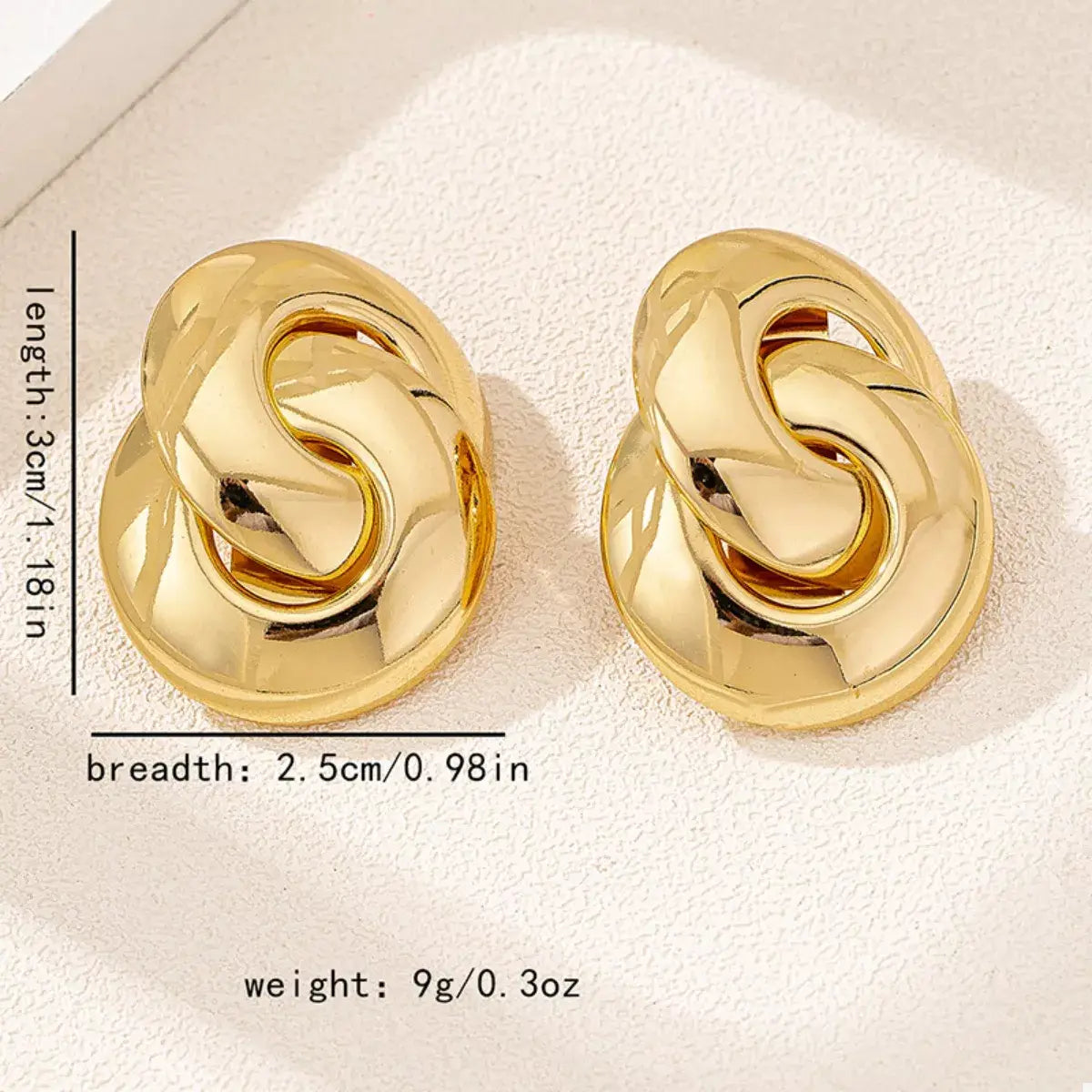 Chunky Knot Stud Earrings - Trendsi - Flyclothing LLC