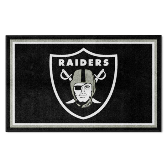 Las Vegas Raiders 4ft. x 6ft. Plush Area Rug - Las Vegas Raiders