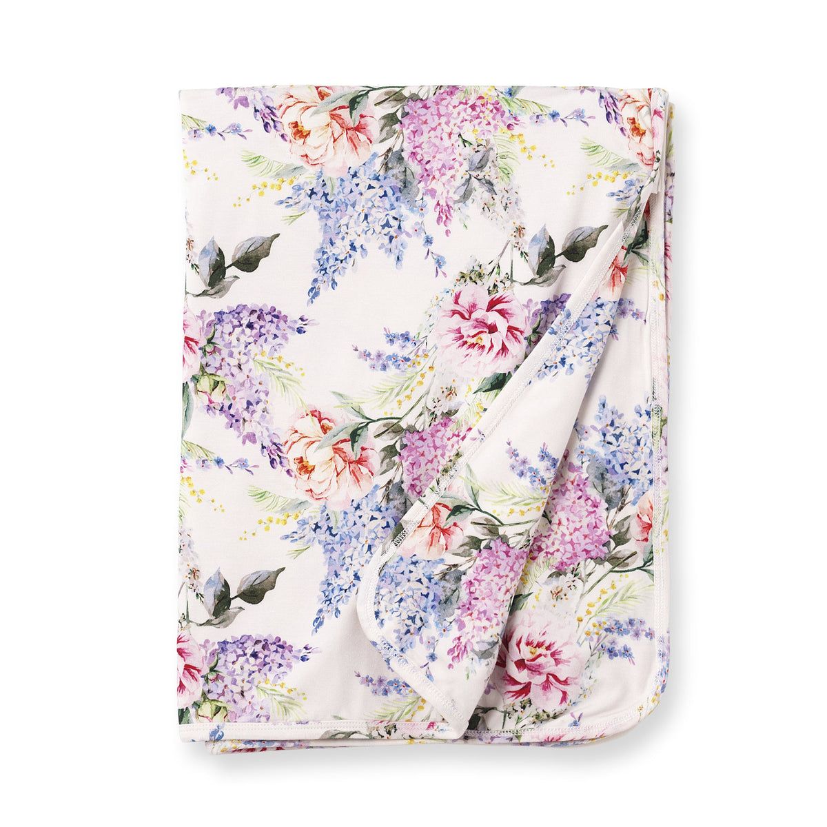 Dream Blossom Soft Bamboo Stroller Blanket with Floral Print - Tesa Babe - Flyclothing LLC