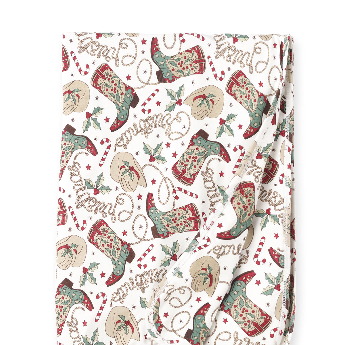 Western Christmas Stroller Blanket – Soft Bamboo Holiday - Tesa Babe - Flyclothing LLC