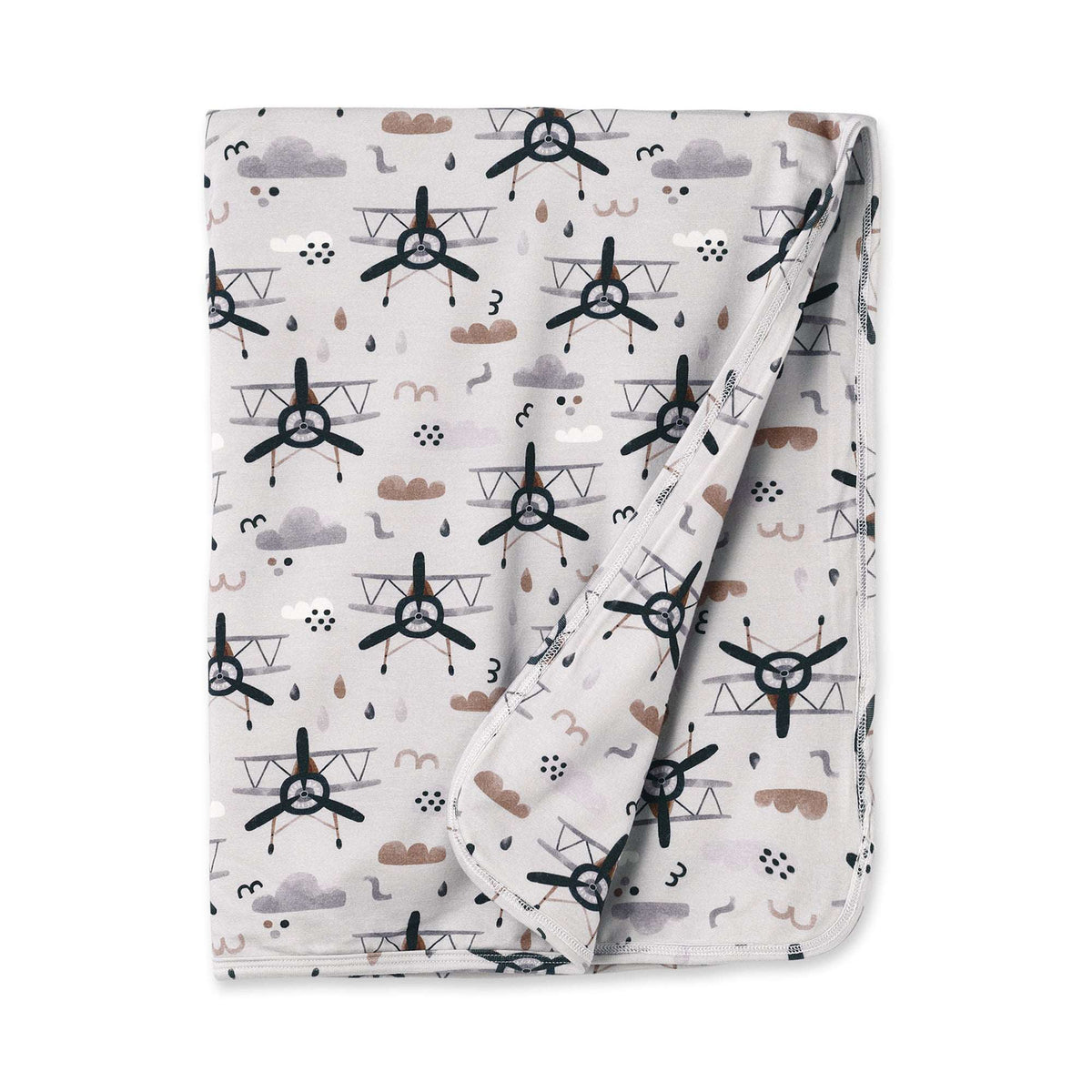 Airplane Stroller Blanket - Soft Bamboo Baby Gift - Tesa Babe - Flyclothing LLC