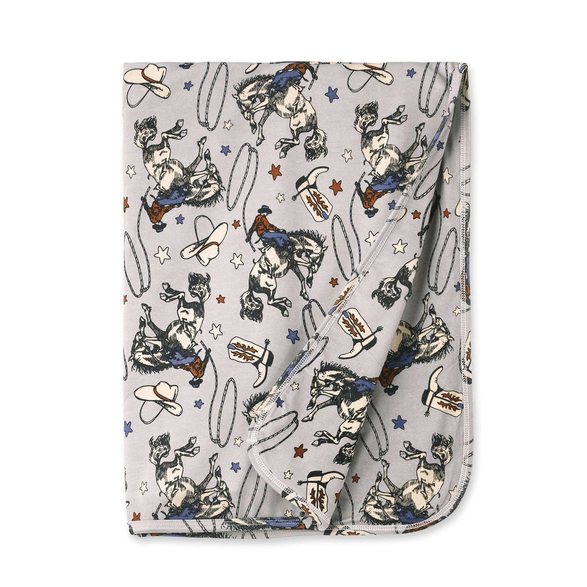 Western Cowboy Rodeo Bamboo Stroller Blanket - Tesa Babe - Flyclothing LLC