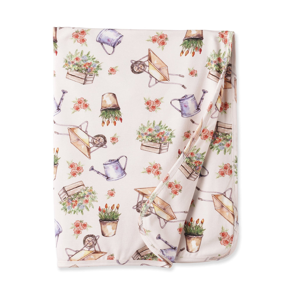 Petal Patch Stroller Blanket - Soft Bamboo Garden Throw - Tesa Babe - Flyclothing LLC