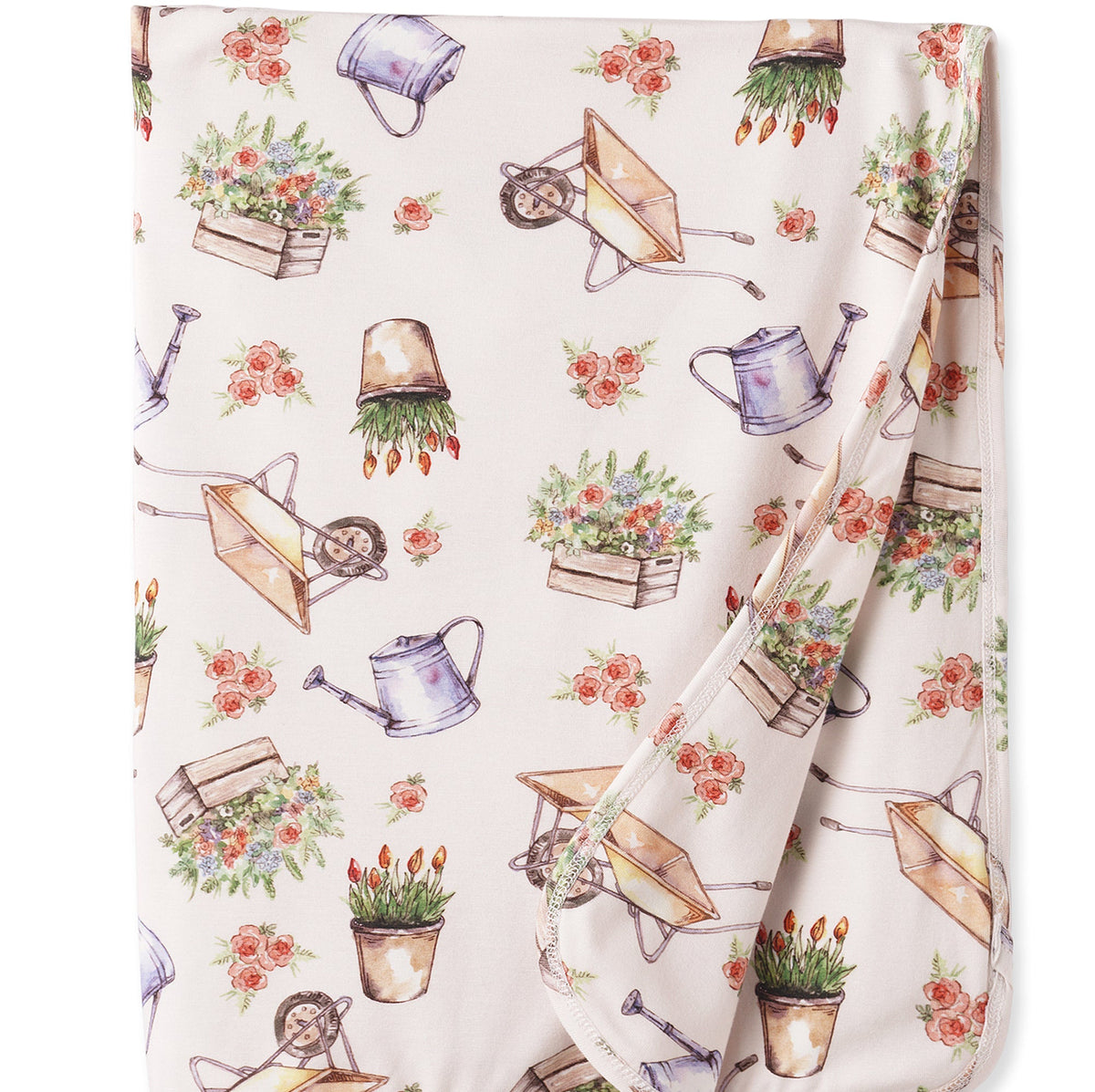 Petal Patch Stroller Blanket - Soft Bamboo Garden Throw - Tesa Babe - Flyclothing LLC