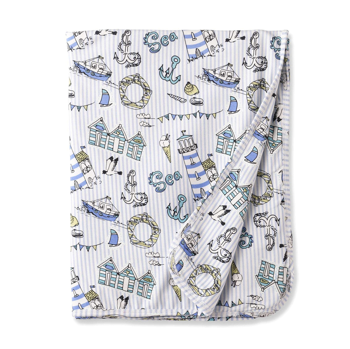 Seashore Stroller Blanket – Soft Bamboo Baby Blanket - Tesa Babe - Flyclothing LLC