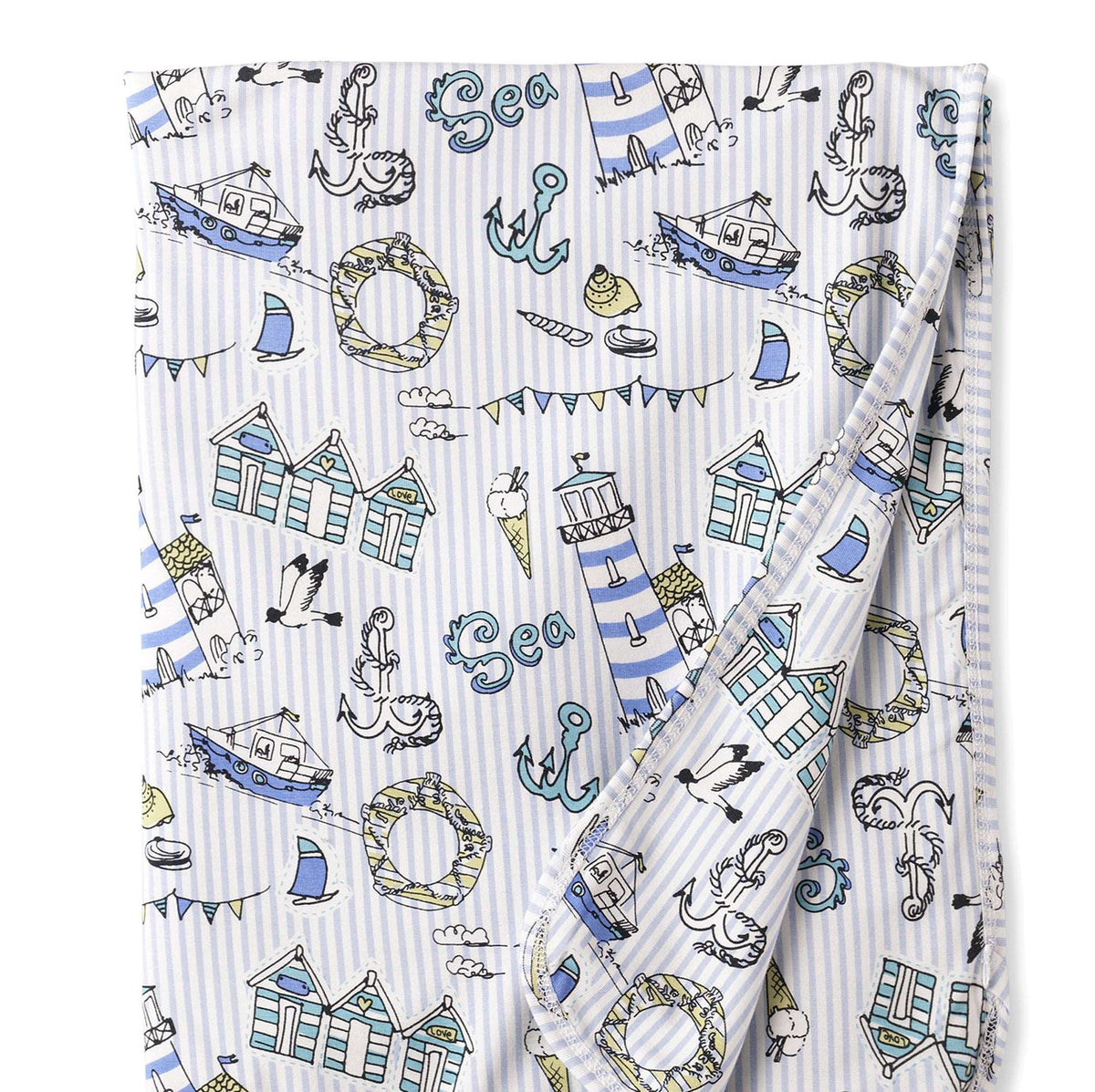 Seashore Stroller Blanket – Soft Bamboo Baby Blanket - Tesa Babe - Flyclothing LLC