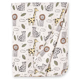 Safari Snuggles Bamboo Baby Stroller Blanket Jungle