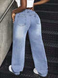 Distressed Wide Leg Jeans - Trendsi