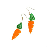 Carrot & Leaf Dangle Earrings - Trendsi - Flyclothing LLC