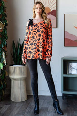 Heimish Pumpkin Print One Shoulder T-Shirt - Trendsi - Flyclothing LLC