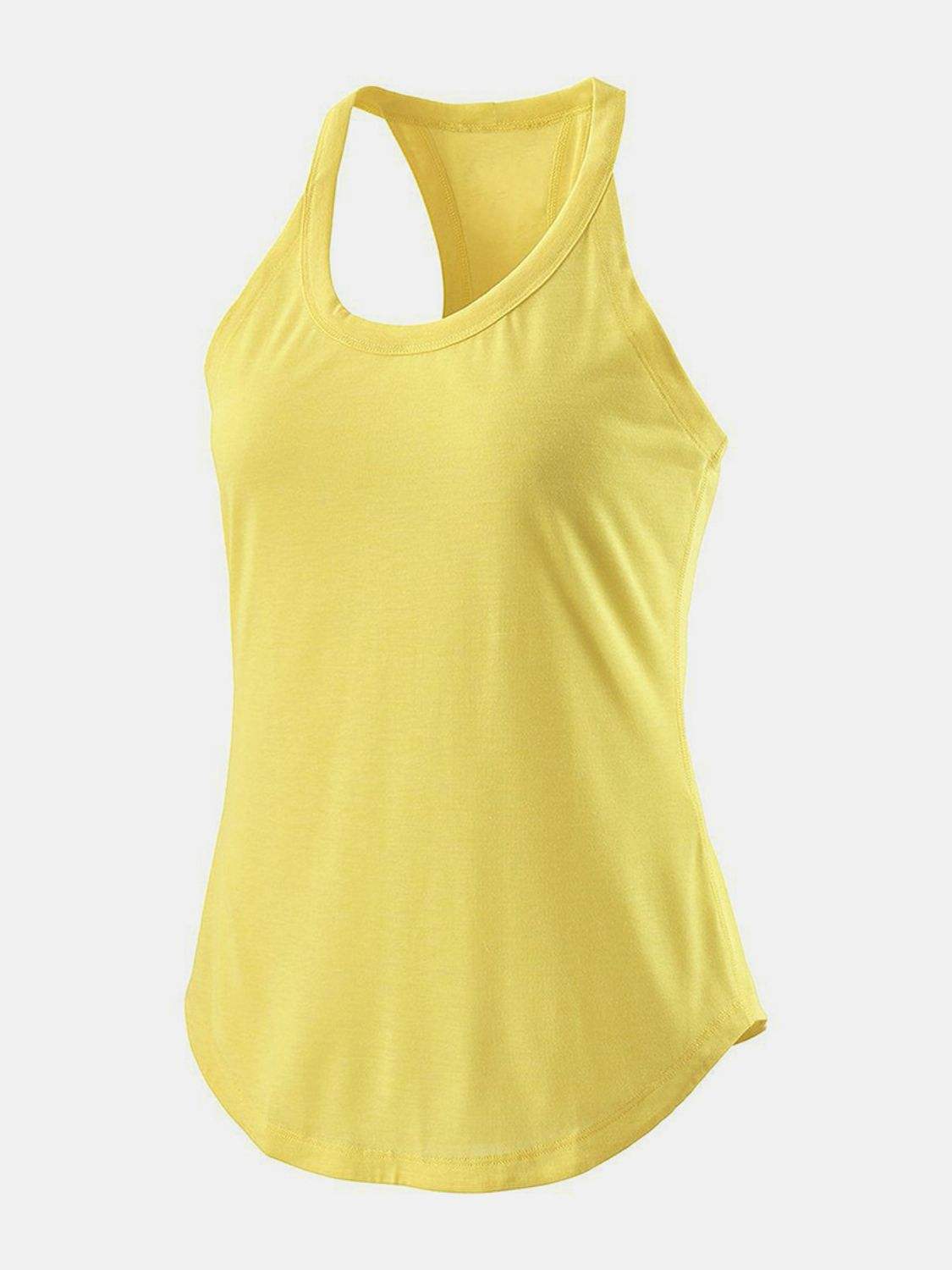 Scoop Neck Active Tank - Trendsi - Flyclothing LLC