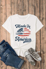 Graphic Round Neck Short Sleeve T-Shirt - Trendsi - Flyclothing LLC