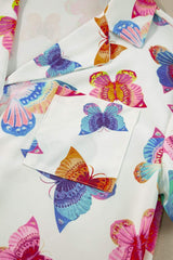 Butterfly Half Sleeve Top and Shorts Set - Trendsi - Flyclothing LLC
