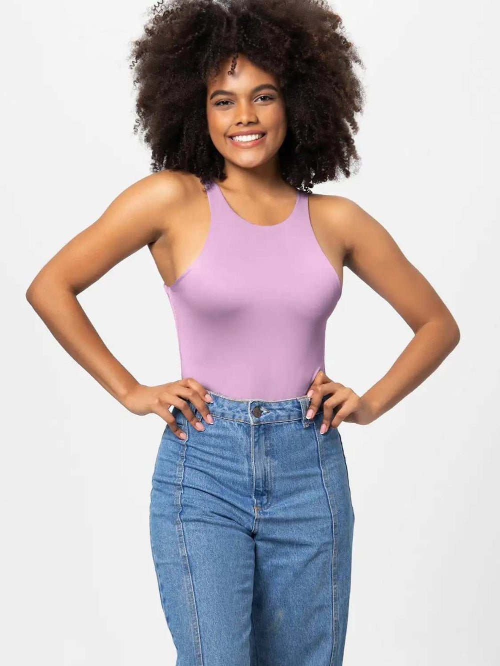 Full Size Round Neck Wide Strap Bodysuit - Trendsi - Flyclothing LLC