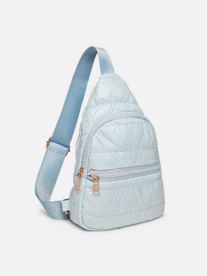 Quilted Adjustable Strap Puffy Sling Bag - Trendsi - Flyclothing LLC