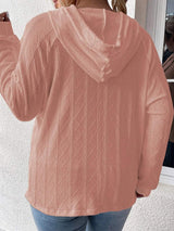 Full Size Drawstring Long Sleeve Hoodie - Trendsi - Flyclothing LLC