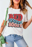 Letter Graphic Round Neck Short Sleeve T-Shirt - Trendsi - Flyclothing LLC