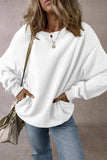 Round Neck Long Sleeve Sweatshirt - Trendsi - Flyclothing LLC