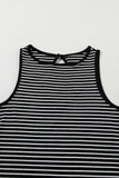 Striped Ribbed Round Neck Tank - Trendsi - Flyclothing LLC