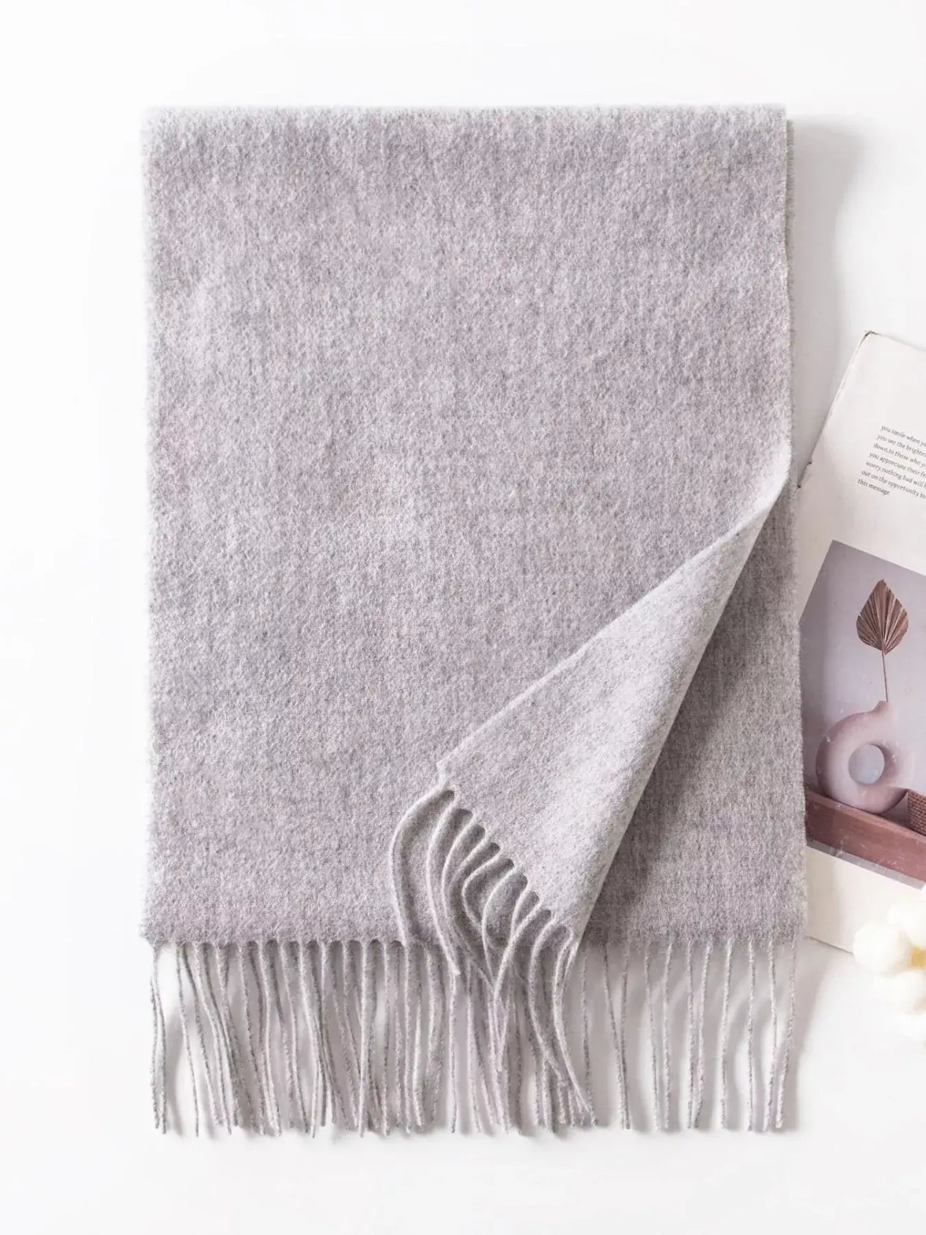 Solid Color Fringe Scarf - Trendsi - Flyclothing LLC