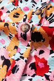 Printed Mock Neck Short Sleeve Blouse - Trendsi - Flyclothing LLC