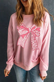 Bow Graphic Round Neck Long Sleeve Sweatshirt - Trendsi - Flyclothing LLC