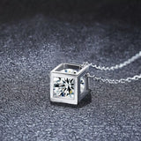 925 Sterling Silver Moissanite Pendant Necklace - Trendsi - Flyclothing LLC