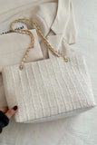 Polyester Texture Chain Tote bag - Trendsi - Flyclothing LLC