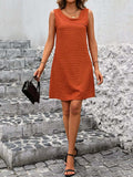 Asymmetrical Neck Sleeveless Mini Dress - Trendsi - Flyclothing LLC