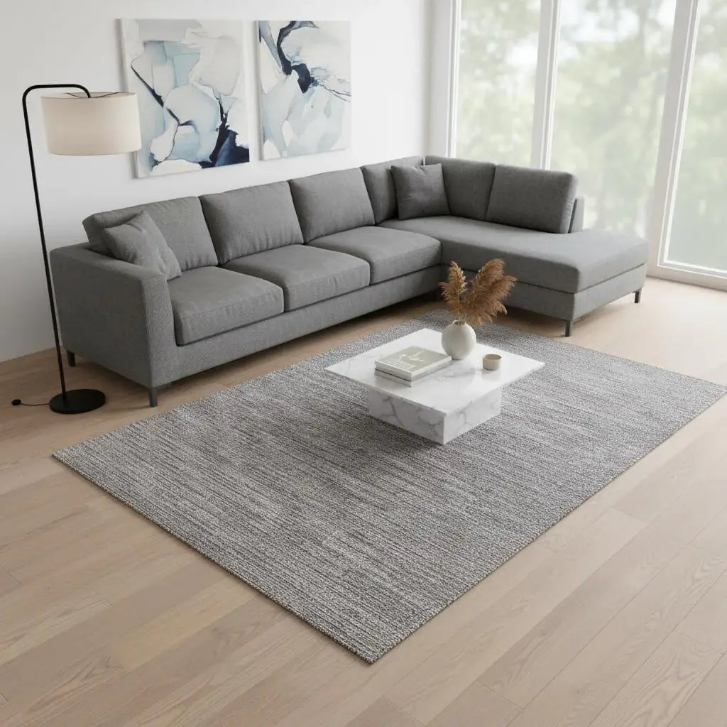 8' X 11' Gray Area Rug - Homeroots - Flyclothing LLC