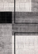 5' X 8' Gray And Black Abstract Area Rug - Homeroots - Flyclothing LLC