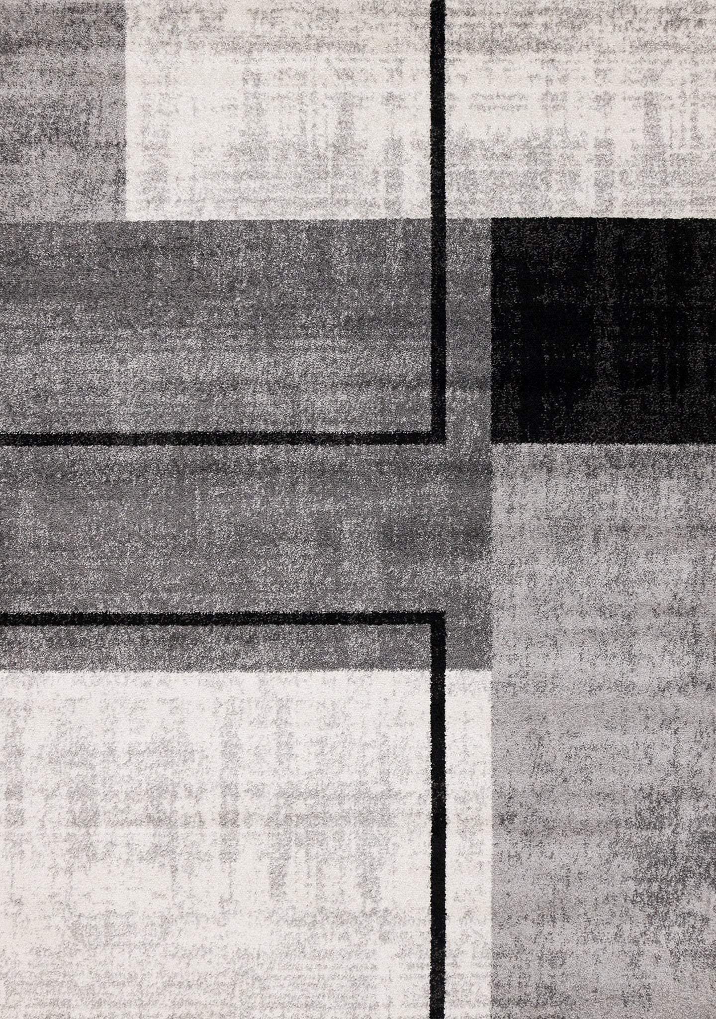 5' X 8' Gray And Black Abstract Area Rug - Homeroots - Flyclothing LLC