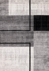5' X 8' Gray And Black Abstract Area Rug - Homeroots - Flyclothing LLC