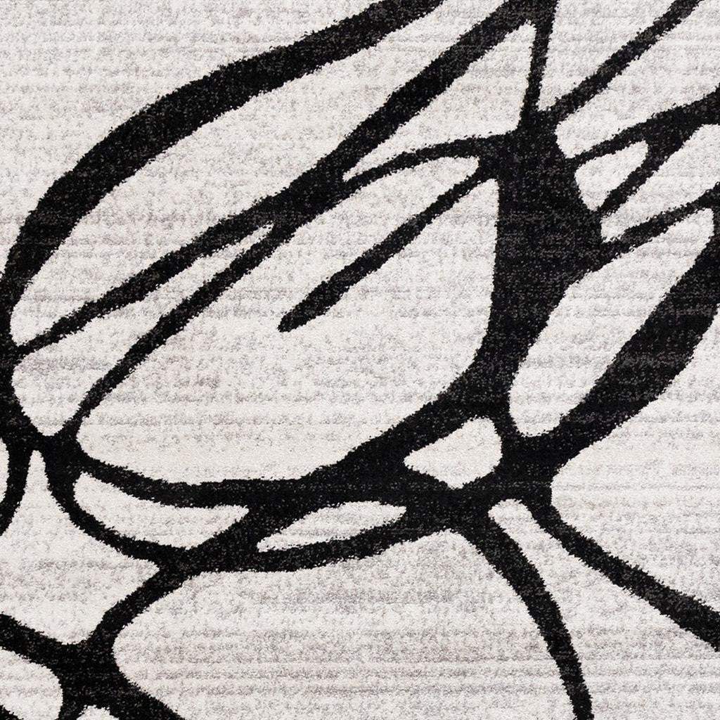 5' X 8' Black And Gray Abstract Area Rug - Homeroots - Flyclothing LLC