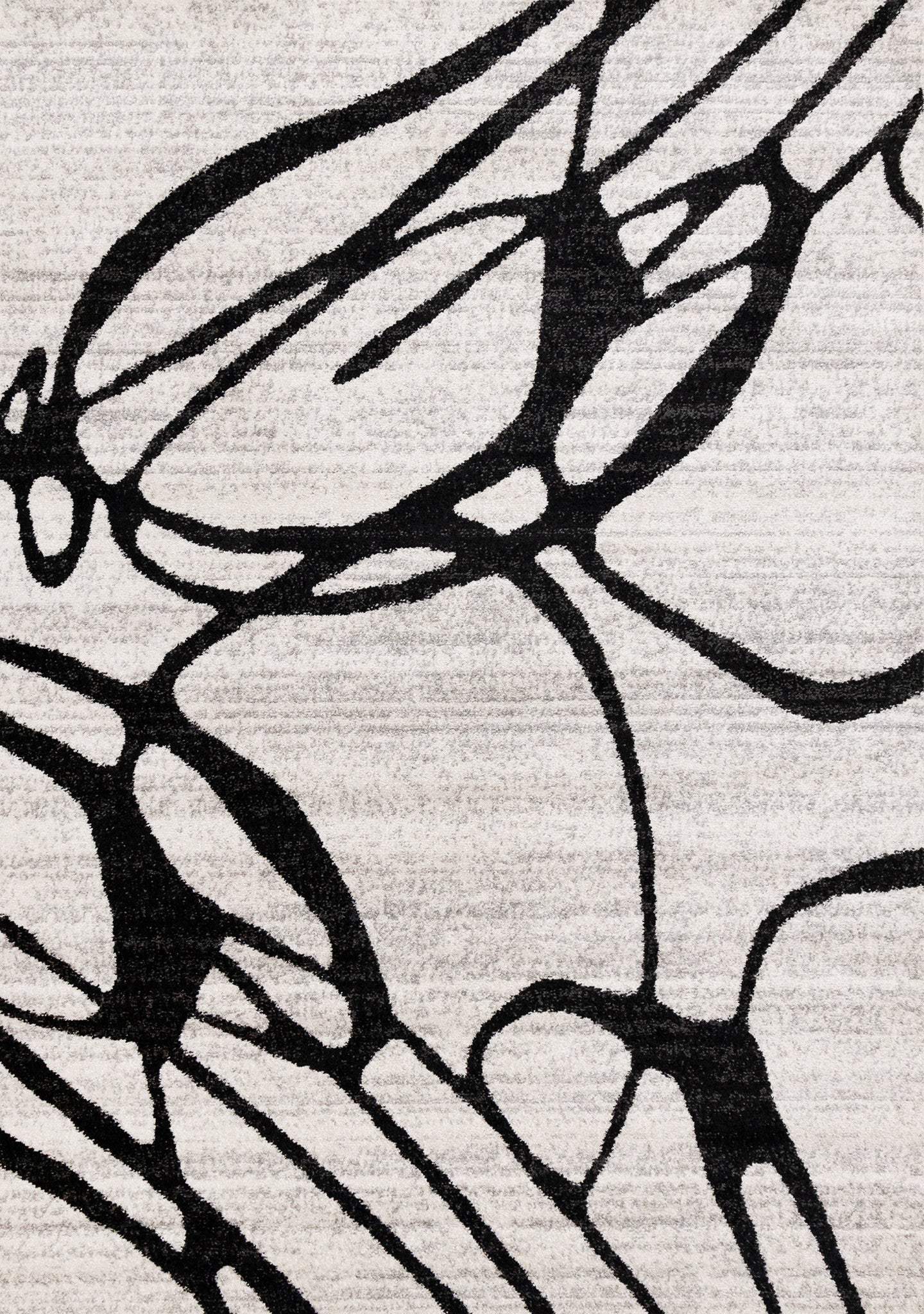 5' X 8' Black And Gray Abstract Area Rug - Homeroots - Flyclothing LLC