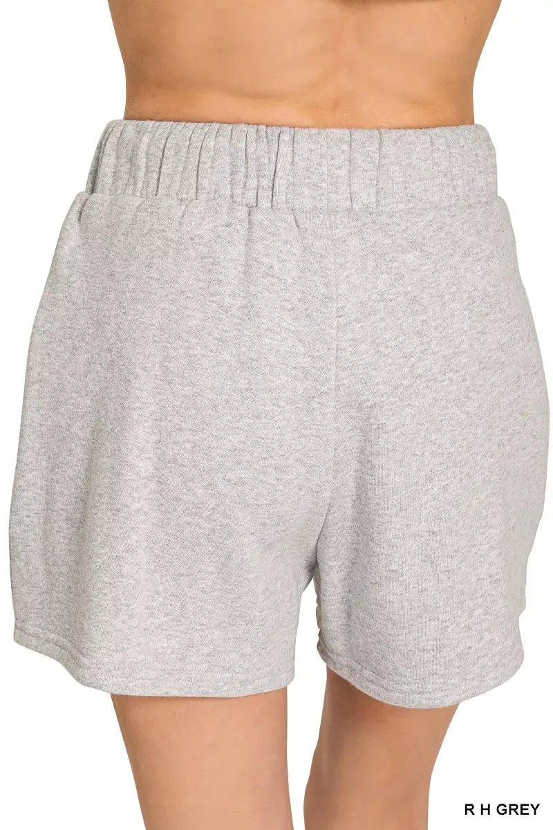Zenana Fleece Long Sleeve Sweatshirts & Shorts Set - Trendsi - Flyclothing LLC