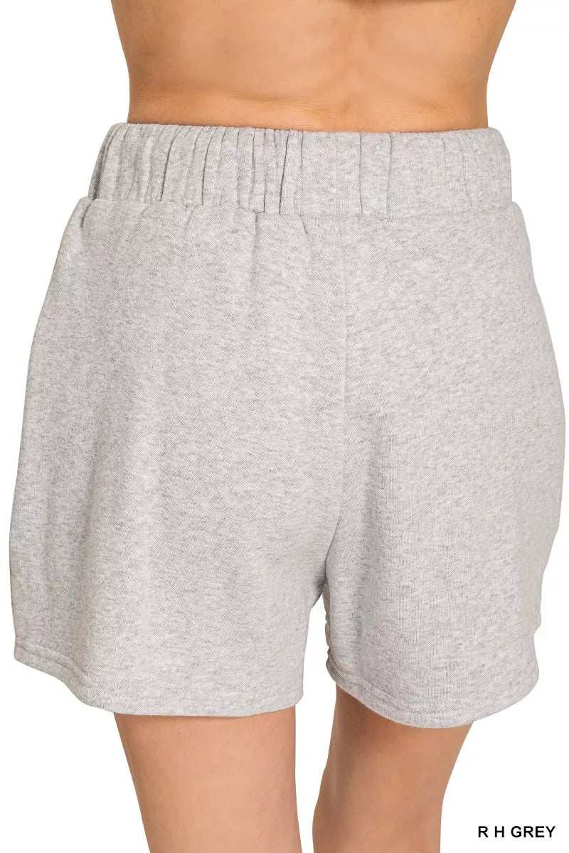 Zenana Fleece Long Sleeve Sweatshirts & Shorts Set - Trendsi - Flyclothing LLC