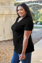 Basic Bae Bamboo Full Size V-Neck Short Sleeve T-Shirt - ShopBasicbae - Flyclothing LLC