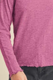 Aemi + Co Lettuce Hemline Round Neck Raglan Sleeve T-Shirt - Trendsi - Flyclothing LLC