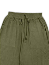 Loose Fit Gauze Drawstring Pants - Trendsi - Flyclothing LLC