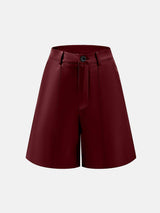 PU Leather High Rise Shorts - Trendsi - Flyclothing LLC