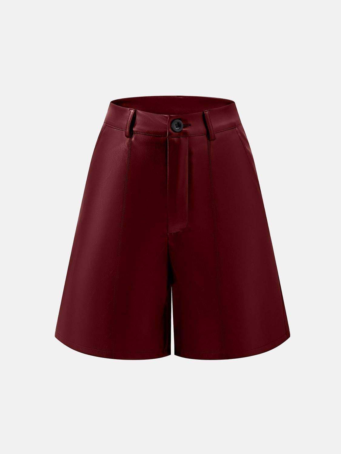 PU Leather High Rise Shorts - Trendsi - Flyclothing LLC