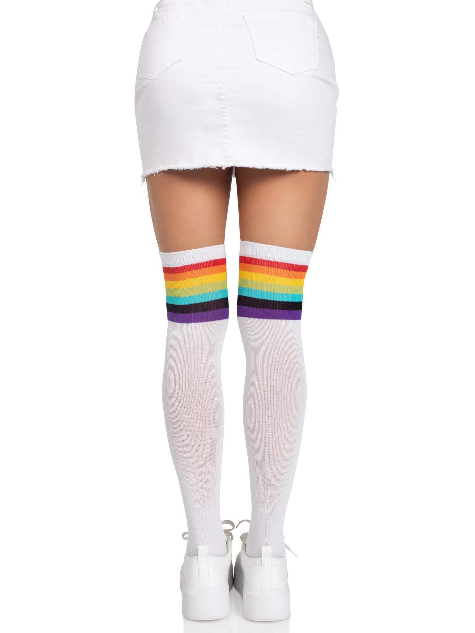 Nia Rainbow Thigh High Stockings