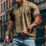 Men's Full Size Round Neck Short Sleeve T-Shirt Plus Size - Trendsi - Flyclothing LLC